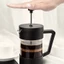 Máy pha cà phê & trà French Press, Máy ép cà phê thủy tinh Borosilicate dày không gỉ và máy rửa chén an toàn, màu đen