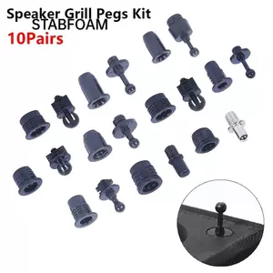 STABFOAM 10 Cặp Loa Nướng Chốt Bộ, Khóa Loa Âm Thanh Bằng Nhựa DIY, Vít Kẹp Bóng Ổ Cắm Loại Pin Nút Chụp Bộ Phần / Bộ Cho Loa