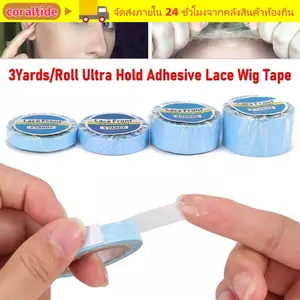 CORALTIDE 3 Hạt / Cuộn Ren Phía Trước Keo Dán, Băng Tóc Giả Chống Thấm Nước Hai Mặt, Băng Keo Hệ Thống Tóc Màu Xanh Siêu Giữ Băng Cho Tóc Nối Dài