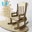 Đồ trang trí Giáng sinh Đồ trang trí bằng gỗ DIY Rocker Giáng sinh trên thiên đường Bài thơ cây thông Noel để nhớ được yêu thích