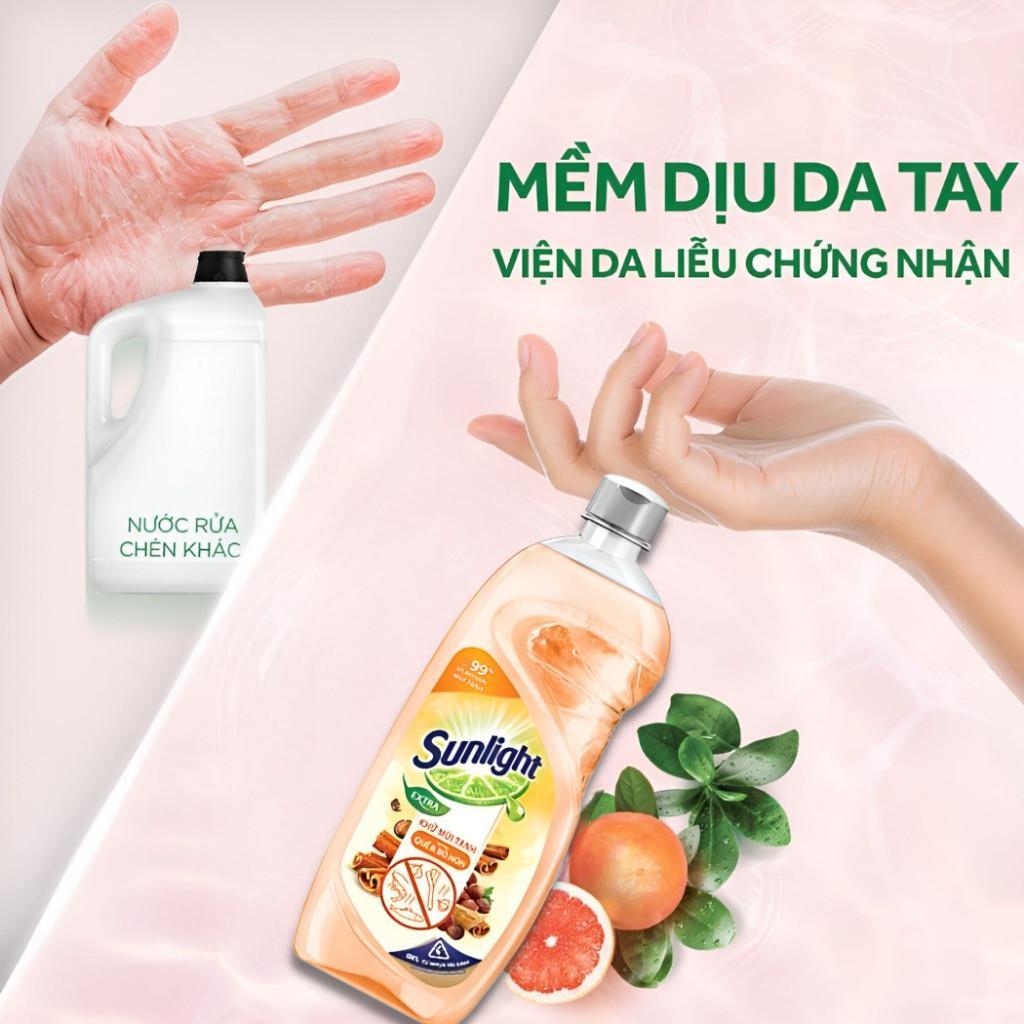 Nước Rửa Bát Sunlight 400g Hương Chanh – Làm Sạch Sâu, Đánh Bay Dầu Mỡ, Dịu Nhẹ Da Tay An Toàn