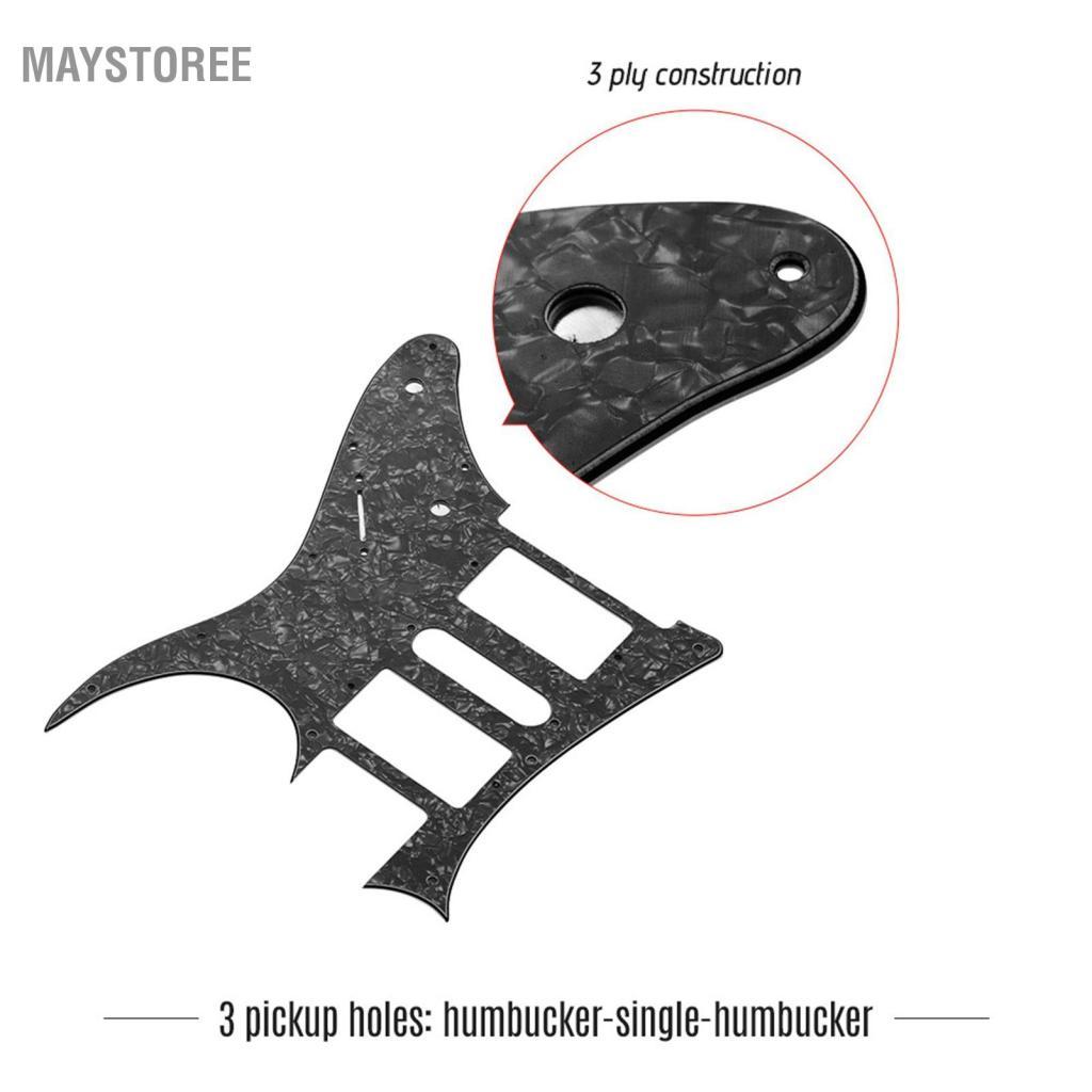 Maystoree Maystoree Pick Guard Chất liệu Celluloid PVC Đàn Guitar Điện Pickguard cho Humbucker Đĩa đơn (Đen)