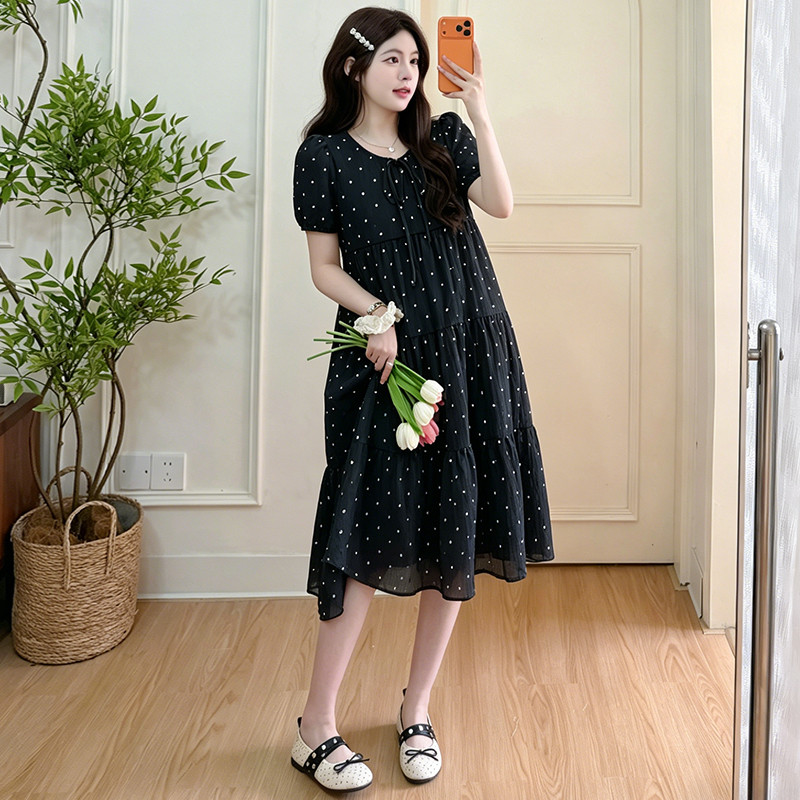 Trang phục bà bầu Váy hoa dài vừa phải mùa hè