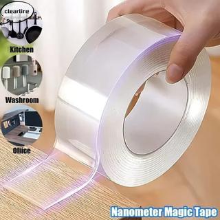 CLEARLINE Băng hai mặt, Băng Nano hai mặt trong suốt, Băng dính liền mạch chống thấm nước có thể tái sử dụng