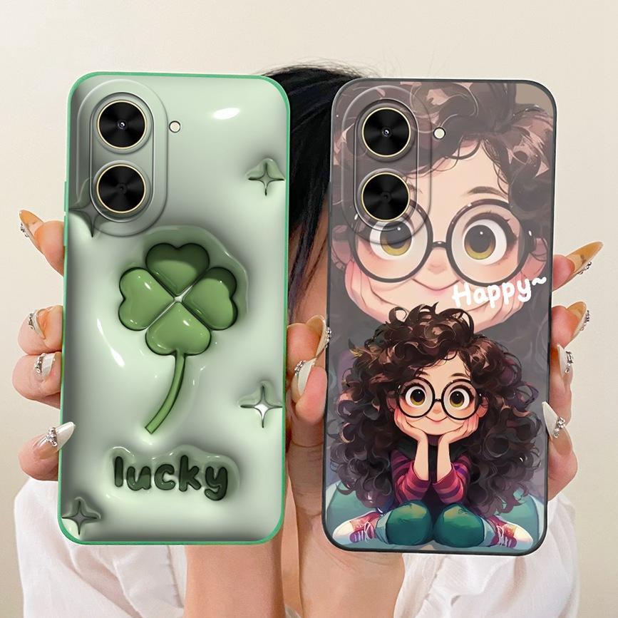 Dành Cho Xiaomi Poco C71 4G / Redmi A5 4G Ốp Điện Thoại Thạch Hoa Bướm Da Báo In Nơ Họa Tiết Vỏ Silicon Mềm Ốp Lưng
