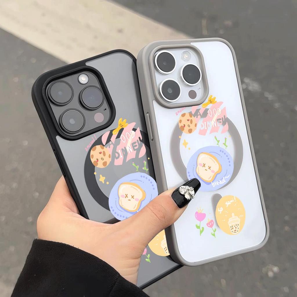 Bánh rán Ứng dụng iPhone 16P17/1514 Vỏ điện thoại hút từ 13/12 Dễ thương 11 Ý tưởng