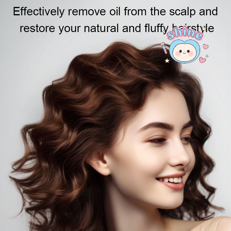 Shine🍊Lược Năng Lượng Báo Chí Rỗng Lược Không Rửa Gàu Mỡ Massage Lược Da Đầu Làm Sạch Tóc