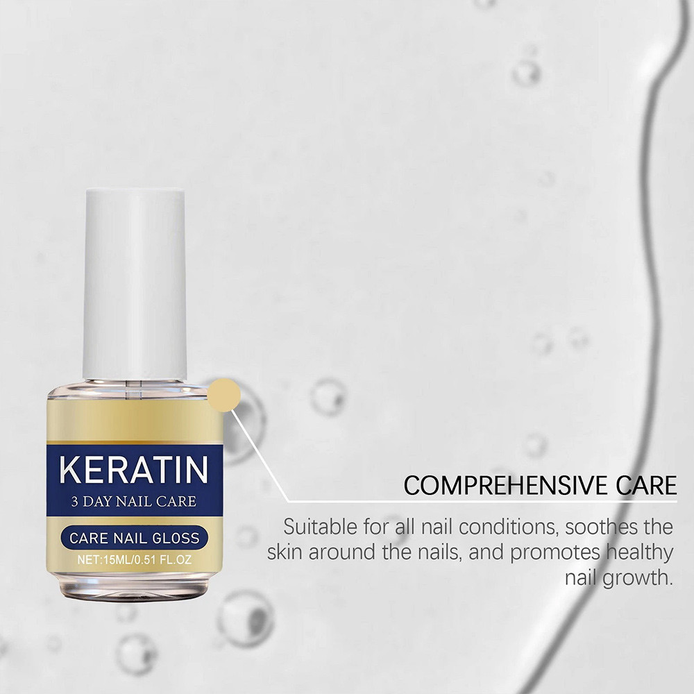 Keratin Nail Oil 15ml - Panthenol & Plant Extracts for Visibly Stronger Nails
