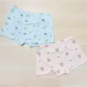 B0 Cotton Nguyên Chất Lycra Nam Nữ Bé Phiên Bản Lớn Quần Lót 110-170 95 Cotton + 5 Spandex Ba Gói Họa Tiết Ngẫu Nhiên 5017