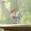 HFTOY Acrylic Hoa Trang Trại Chien Gà Trống Móc Chìa Khóa Túi Móc Khóa Hoạt Hình Trang Sức Dành Cho Nữ Bé Gái Giá Đỡ Ô Tô Quyến Rũ ~