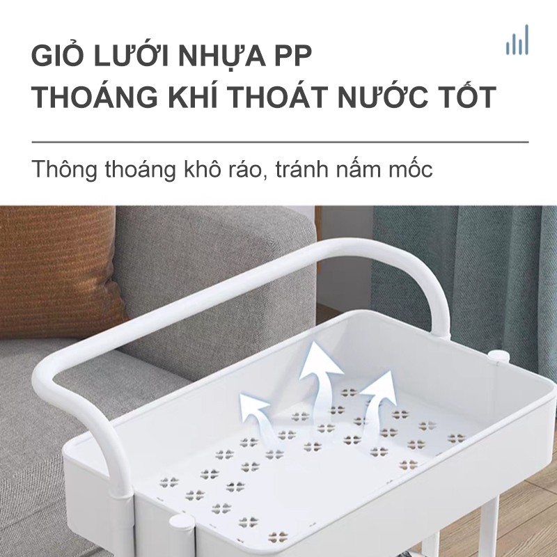 Xe đẩy spa khả năng chịu tải mạnh mẽ Kệ để đồ bỉm sữa Đủ Xe đẩy kệ sách có bánh