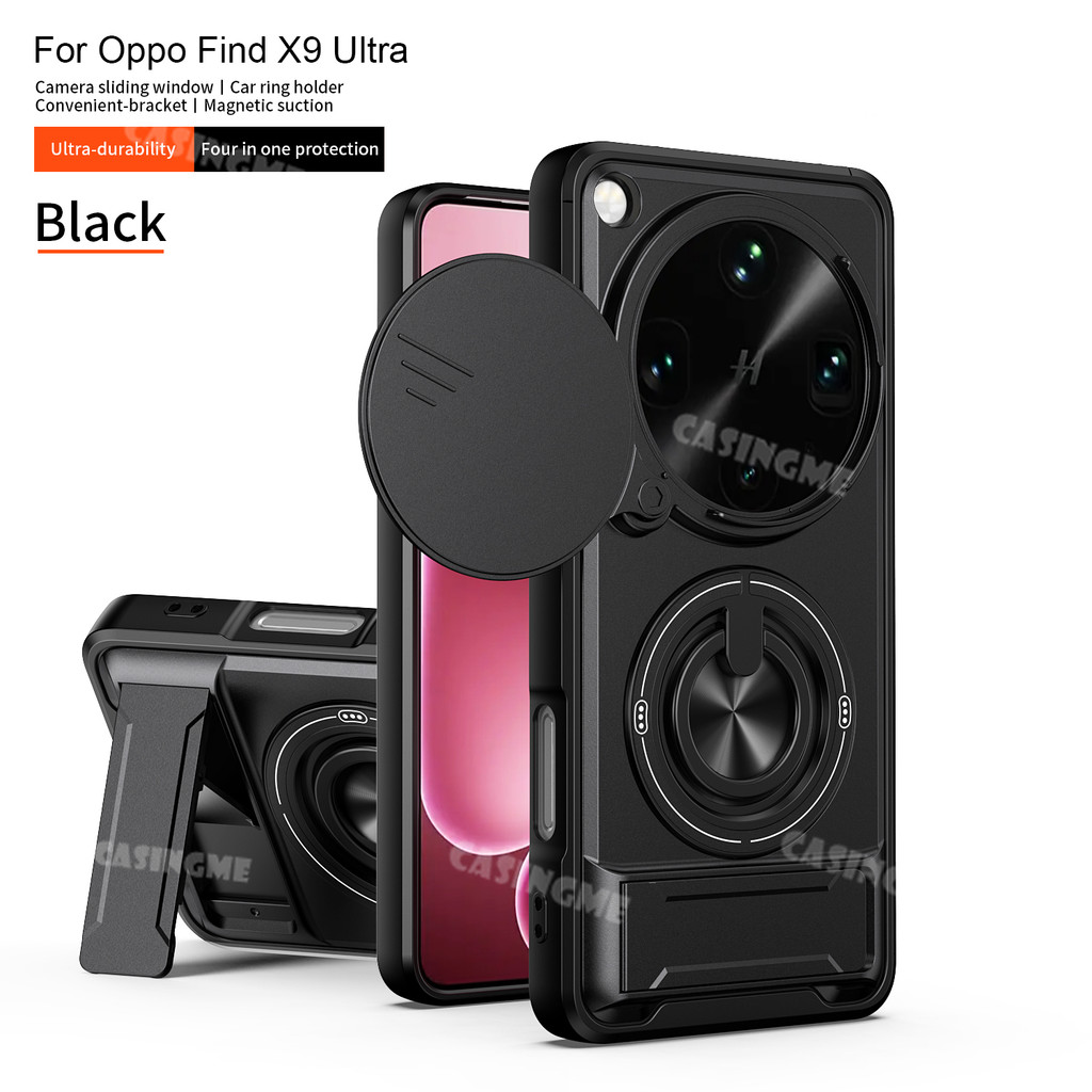 Oppo Find X9 Ultra 2026 Armor Holder Vỏ Điện Thoại Từ Tính Cho Oppo FindX9Ultra FindX9 Find X9s X9 Pro Ultra 5G 4G Vỏ Bảo Vệ Giá Đỡ Mặt Sau