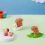 Trang trí tiểu cảnh 3D, trang trí mini cho xe hơi, bàn làm việc, búp bê chuột lang nước tự làm.
