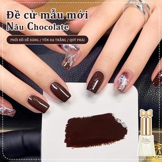 Miss Gooey Nail Gel Sơn Maill Phong Cách Nâu Sôcôla & Cà Phê Nâu Caramel Phù Hợp Với Mùa Đông Làm Trắng Da Tự Nhiên