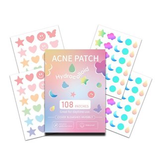 Mụn Miếng Dán Hydrocoloid Thành Phần Tự Nhiên Đa Hình Dạng Tất Cả Các Loại Da Thấm Hút Pus Sử Dụng Ban Đêm 108