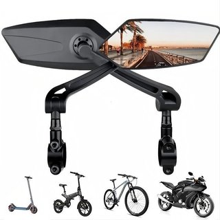 Gương xe đạp 360 độ có thể điều chỉnh HD chống chói Hợp kim nhôm nhìn rộng Tay cầm bền
