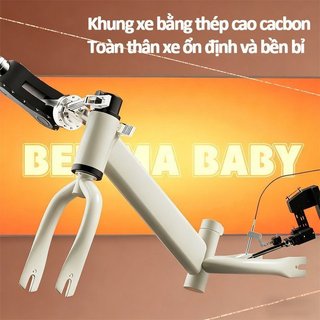 Trẻ em Cân Bằng Xe Đạp Khung Thép Carbon 360 Quay Tay Lái Ghế Có Thể Điều Chỉnh Bánh Xe Xốp