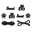 Set charm Hello Kitty gắn dép siêu kute Sweet đen dễ thương