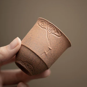 Old Rock Bùn Hộ Gia Đình Tiếp Liệu Trà Cốc Trà Gốm Thẳng Cốc Trumpet Cốc Mùi Cốc Uống Cá Nhân Cốc Nhỏ Trà Trà