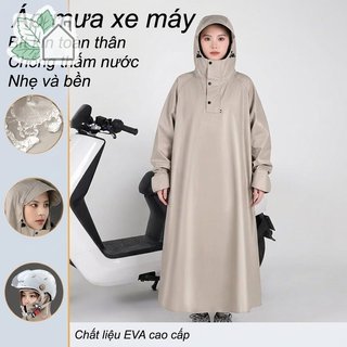 Xe Máy Poncho Oxford 420D Chống Thấm Nước và Thoáng Khí, Có Mũ Trùm Đầu Neon