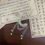 Cổ Retro Thủy Tinh Ngọc Trai Mặt Dây Chuyền và Kẹp Tóc Hình Chữ U Phong Cách Jin, Phù Hợp Để Tôn Vẻ Đẹp Của Bạn
