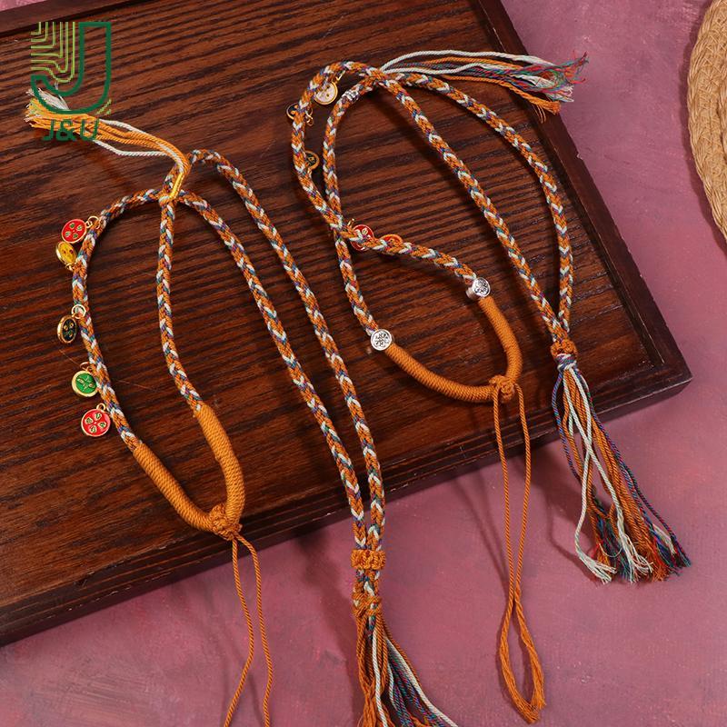 Mặt dây chuyền Tây Tạng bằng dây bện cotton, mang lại may mắn và thịnh vượng