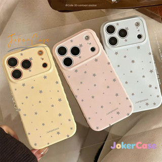 Ốp Lưng Cho IPhone 17 11 16 15 14 13 12 Pro Max air XR 16 7 15 14 8 Plus Bìa màu kem Shine Stars đầy màu sắc