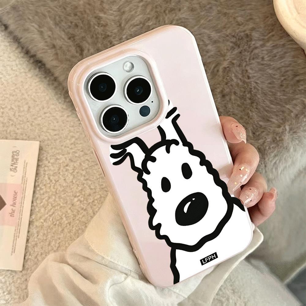 Dòng Big Nose Dog cho trường hợp iPhone 17pro iPhone 16/15/14pro Jelly Case