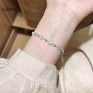 LUImo Bạc Trái Tim Vòng Tay Bé Gái Lấp Lánh Zircon Dây Xích Tinh Tế Ngọt Ngào Trang Sức Cho Ngày Lễ Kỷ Niệm Phụ Kiện SBS