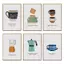 Nordic Kitchenware Toaster Teapot Coffee Pot Blender Canvas Painting Art Home Wall Decor Canvas Poster