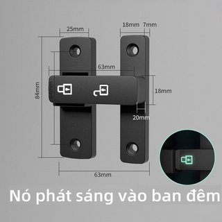 Glow Dark Door Chốt Hợp Kim Kẽm Khóa Trượt Barn Cửa Tủ Phòng Tắm Thú Cưng An Toàn Dễ Dàng Lắp Đặt