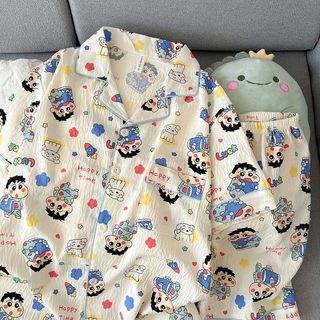 Áo quần ngủ cotton họa tiết Dachshund đáng yêu cho nam,short thoải mái mùa hè
