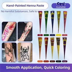 Kem xăm henna dạng que - Tạm thời và dễ sử dụng cho nghệ thuật hình xăm body màu nâu đen