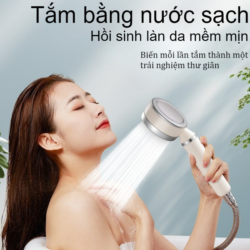 Vòi Sen Tăng áp, Lọc Nước 2 Giai đoạn, Khử Clo, An Toàn Cho Làn Da, Chất Liệu Abs Cầm Tay,đồ Dùng Phòng Tắm