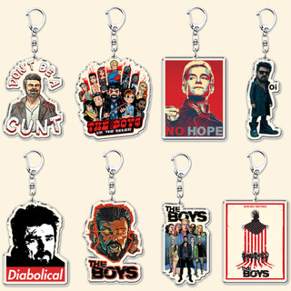 Hot The Boys TV Show Keychains Homelander Billy Butcher Starlight Key Chain Ring for Bag Hero Pendant Keyring Jewelry