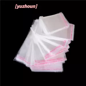 100 Cái / túi OPP Clear Seal Trang sức bằng nhựa tự dính Túi đi trong nhà
