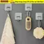 Móc treo khăn BAMBOOB, Móc tự dính treo tường bằng thép không gỉ 304, không cần đục lỗ Công suất chịu lực mạnh Nhãn dán tường Móc treo tường
