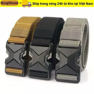 Thắt lưng vải nam SNUGHOUSE, Thắt lưng tháo nhanh đa chức năng dày, Thắt lưng Nylon thoáng khí ngoài trời