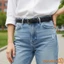 Thắt lưng giả da bện cho nữ Thắt lưng Skinny dệt Boho có khóa cổ điển