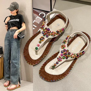 Sandal Nữ La Mã Dép xỏ ngón thoải mái Đi biển Flat Thong