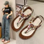 Sandal Nữ La Mã Dép xỏ ngón thoải mái Đi biển Flat Thong