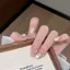 Qinggui Daily Gentle High-End Cat 's Eye White Blush Simple All-Match Hand-Weared Nails Fresh