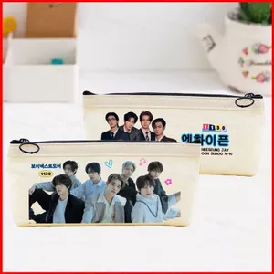 SY ENHYPEN JUNGWON JAY JAKE NI-KI Star ngoại vi Hộp đựng bút chì sinh viên Túi đựng bút chì dung tích lớn Túi văn phòng phẩm