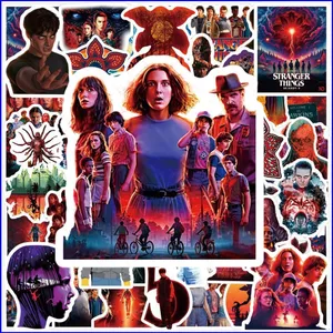 SQ3 60 Cái / bộ Stranger Things Season 5 cốc nước kế hoạch ván trượt miếng dán QS3
