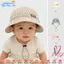 Mũ chống nắng trẻ em EBINLANDS, Mũ xô trẻ em có thể điều chỉnh thoáng khí, Mũ Cotton rộng vành sọc Panama mùa hè