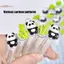 TRTR 1 / 2 / 5 Cái Gấu Trúc Dễ Thương Lông Mi Tre Ống Có Pha Lê Lash Mascara Cây Đũa Phép Lông Mày Spoolies Applicators Dụng Cụ Trang Điểm VN