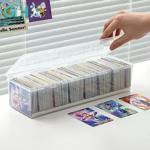 Hộp đựng thẻ trò chơi bằng nhựa trong suốt GHX chứa hơn 550 hộp đựng thẻ trò chơi có bộ chia có thể điều chỉnh cho thẻ PTCG / MTG VN
