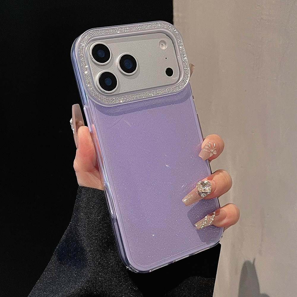 Ốp Điện Thoại Acrylic 2 Trong 1 Lấp Lánh Cho iPhone 17 Pro Max 16 15 14 13 12 11 Vỏ Bảo Vệ Chống Sốc