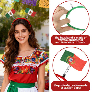 Meijiamo World Cup Trang trí Băng đô Người hâm mộ Đi vào Cổ vũ Trang phục Đạo cụ Ảnh Quốc kỳ Quốc huy Quốc gia Băng đô bóng đá NPC1