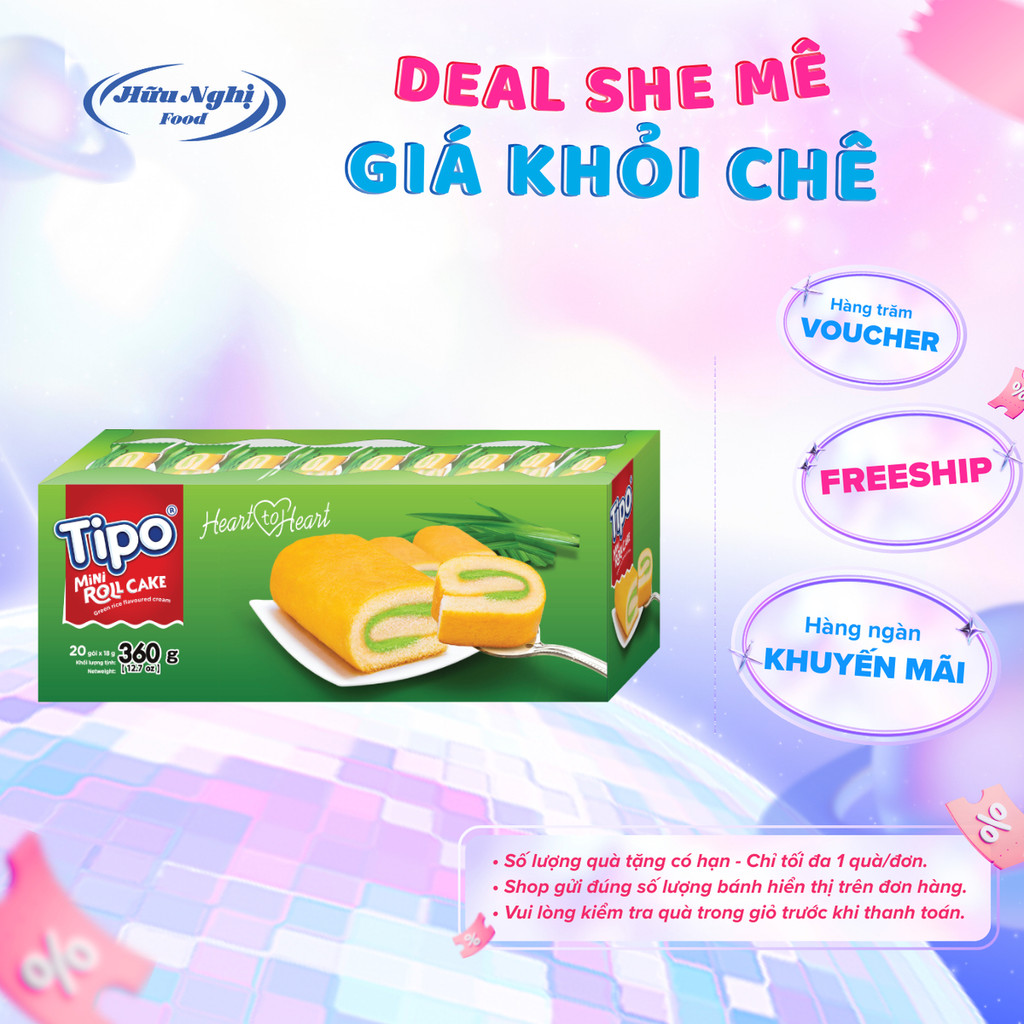 Bánh Bông Lan Cuộn Cốm Tipo 360g